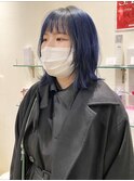 □ウルフカット×ブルー□【高田馬場/ショート/ウルフカット】