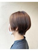 ショート/ハイライト/オリーブグリーン