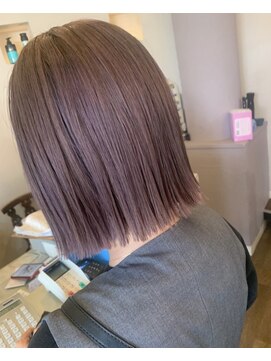 スーク 宜野湾店(suuk) 切りっぱなしボブ×ピンクラベンダー