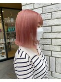 【藤沢横浜】ボブ/ピンクベージュ/オレンジピンクカラー
