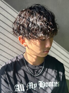 ザ マイル(The mile) メンズカットツイストスパイラルパーマツーブロックショート