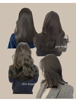 20代30代オリーブグレージュ髪質改善カラー韓国ヘア透明感