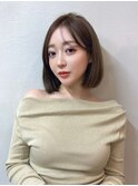 #11/黒髪/ボブルフ/ネビージュ/小顔/ワンレン/髪質改善/原宿