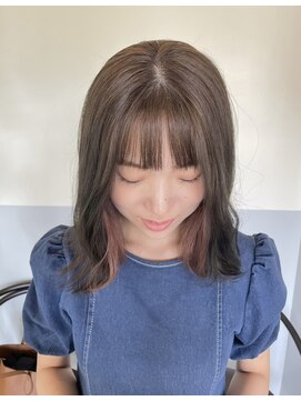 バショ(ba sho) 透け感オリーブにピンクベージュ