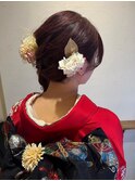 卒業式　成人式　振袖　ドレスヘア　編みおろし＃3