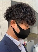 イメチェン/レッドブラウン/フルバング/似合わせカット/愛甲石田