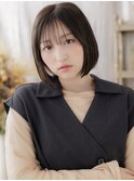 艶髪オリーブアッシュ切りっぱなしミニボブa志木20代30代40代