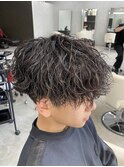 熊本メンズパーマ 波巻き ツイスパ マッシュ MEN'S HAIR