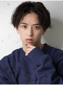 センターパートにツイスパで分けるだけで決まる◎