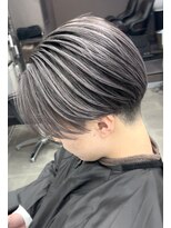 ジャンクス 千葉(junks)&nbsp;メンズバレイヤージュ/アッシュブラック/センターパート