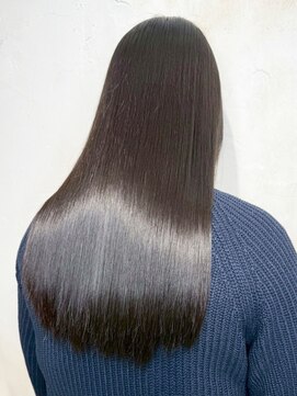 【Flor_戸塚】髪質改善/ストレート/グレージュ/ロング