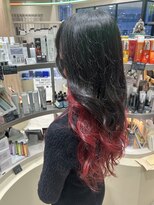 ヘアーザラブズラフズ オーガニカ 北九州(HAIR THE LOVES LAUGHS ORGANICA) インナーカラー レッド