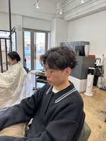 アロー 船橋店(AROH) 刈り上げセンターパート/波巻きツイストスパイラル/船橋