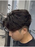 フェザーパーマセンターパートシャドウパーマサーフカール