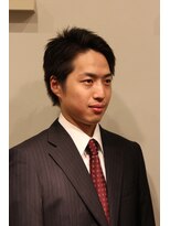カットアンドシェーブ 髪心地 [ビジネススーツに似合う]サイドパートウェットショートビジカジ