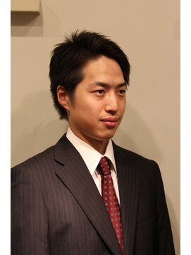 カットアンドシェーブ 髪心地 [ビジネススーツに似合う]サイドパートウェットショートビジカジ