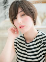 モッズヘア 上尾西口店(mod's hair)&nbsp;斜めバング★ココアブラウン大人かわいいボブレイヤーショートa