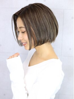 アモ(Hair design 'Amo)の写真/360度どこから見られても美しいシルエットが嬉しい♪忙しい朝に助かるオシャレヘアに変身★