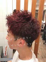 ロッソ 川口店(ROSSO)&nbsp;おしゃれメンズスタイル【ニュアンスツイスト×ボルドーカラー】