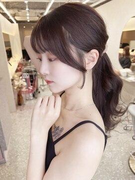 ラルムバイシー 新宿(LARME by Sea) 韓国顔周りxレイヤーセミディ/姫カット/ワンカール/シアーカラー