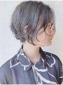 【morio原宿】前髪なしショートパーマ　前下がり　ゆるふわ