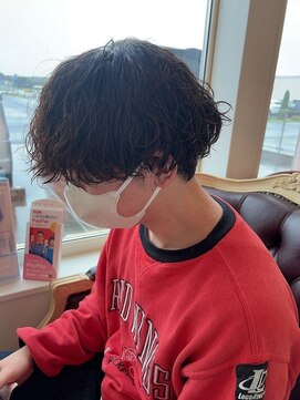 エルベ 内原店(elve) スパイラルパーマ×波巻きミックス