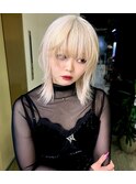 ホワイトブロンド ブリーチカラー