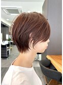 大人ラフウェーブ20代30代40代ボブブラウンスウィングショート