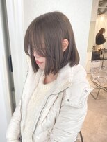 ユーフォリア 渋谷グランデ(Euphoria SHIBUYA GRANDE)&nbsp;オリーブベージュ くびれボブ　韓国ボブ