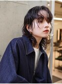 ニュアンスパーマ/切りっぱなしボブ/ミディアム