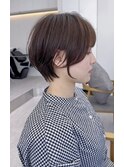 魅力倍増カールシアーカラーショートヘアダークアッシュ