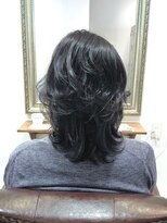 ヘアー グリーン(hair green)&nbsp;ミディアムウルフ/レイヤーパーマ/ウルフレイヤーパーマ