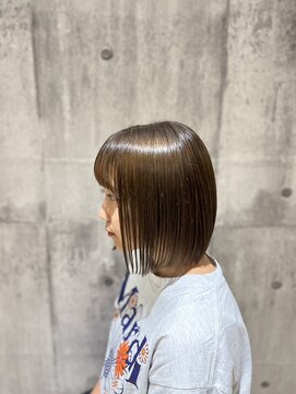 インパークス 五反野店(INPARKS) 切りぱなしボブ　オリーブベージュ