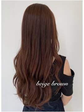 ニューライン 豪徳寺 山下(New-Line) ガーリーロングのベージュブラウン