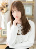 ツヤ感ショコラベージュ小顔レイヤーロングc5浦和代30代40代