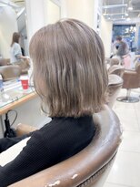 ネオリーブ チロル 横浜西口店(Neolive CiroL.)&nbsp;ホワイトミルクティー/ハイトーンボブ/ボブウルフ【横浜】k