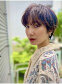 ニュアンスパーマショートカット前髪カットショートボブ髪質改善