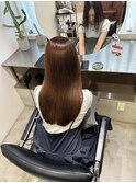 髪質改善 スーパーロング ワンレングス レイヤー 韓国風巻き