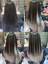 6Dエクステ 板橋店 ホワイトのハイライトカラー