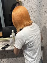 ラニヘアサロン(lani hair salon)&nbsp;ペールオレンジ/夏カラー/ハイトーン/暖色系カラー/ボブ