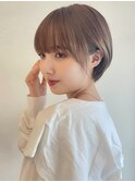 マッシュショート大人かわいいショートボブココアブラウン