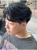 MEN’S HAIR/千葉駅/センターパート/曲がる縮毛矯正/齊藤大樹