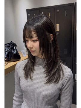 サロンドミルク 新百合ヶ丘店(salon de MiLK) レイヤーカットインナーカラーグレージュ新百合ヶ丘