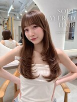 ヘアーサロン リアン 鴻巣店(hair salon Rien) 韓国風ロングレイヤー×艶感ミルクティーブラウン/鴻巣