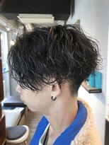 フィフス(fifth) ツイストパーマ七三オールバックコンマヘアトランクスヘア