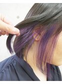 【Bf→Af】ブリーチ1回/インナーカラーバイオレットボブ
