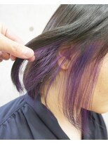 ヘアテリア リュウ 大塚(hair teria ryu) 【Bf→Af】ブリーチ1回/インナーカラーバイオレットボブ