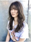 大人っぽ ウルフシャギーレイヤー モカグレージュ