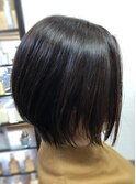 大人可愛い20代30代40代小顔ワンサイドショートボブ丸み前下がり