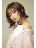 チェレ アズーリ 狭山店(Chere azuri)&nbsp;小顔になる前下がりボブレイヤー×サイドバング×ブラウンカラー